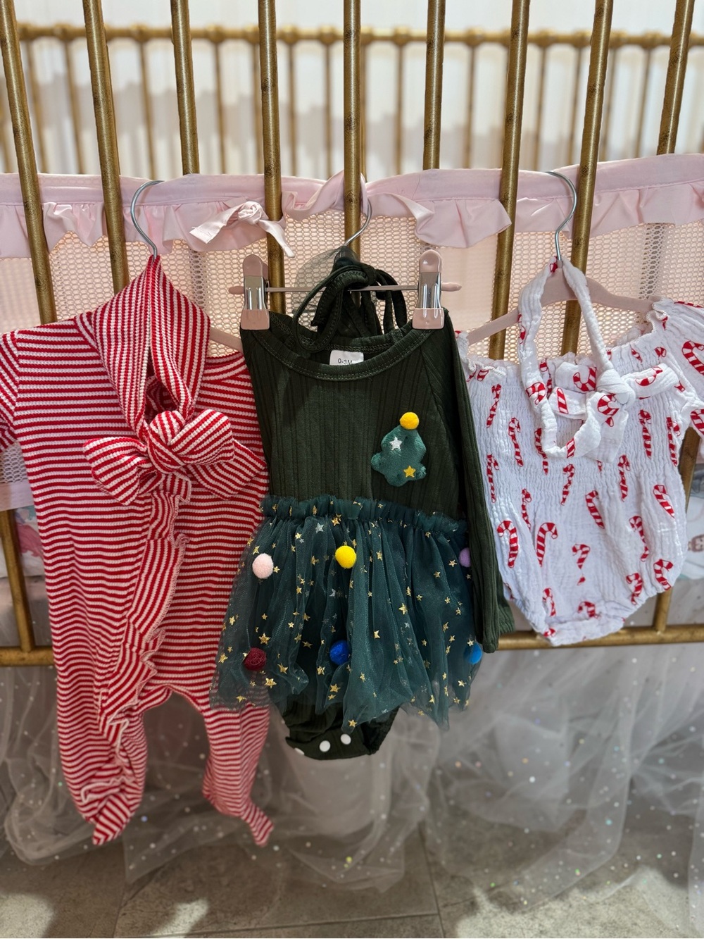 🎄 0–3 Month Christmas Outfit Bundle | Like New 🎄